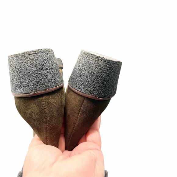 Patrizia by Spring Step Yazzie Olive Green Faux Fur Wedge Boots Size 39 US 8-8.5 - Picture 7 of 15